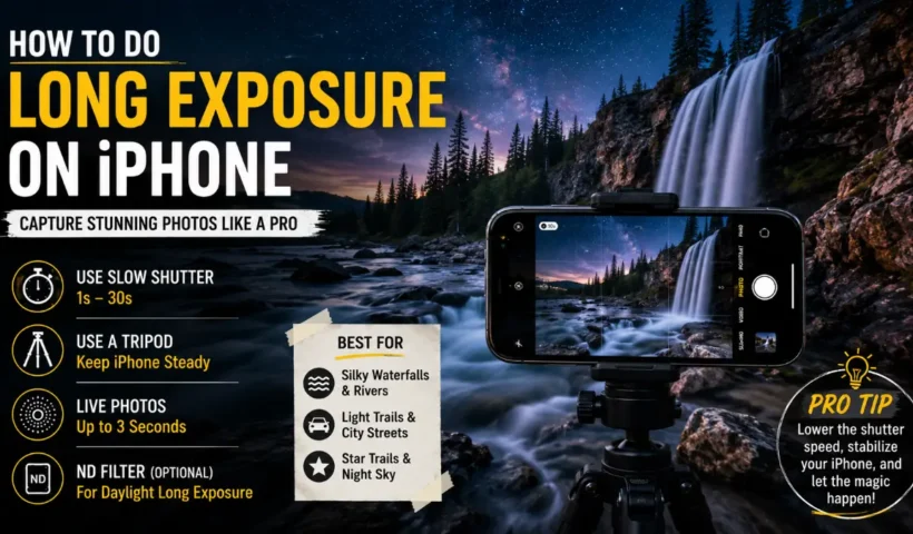 how to do long exposure on iphone