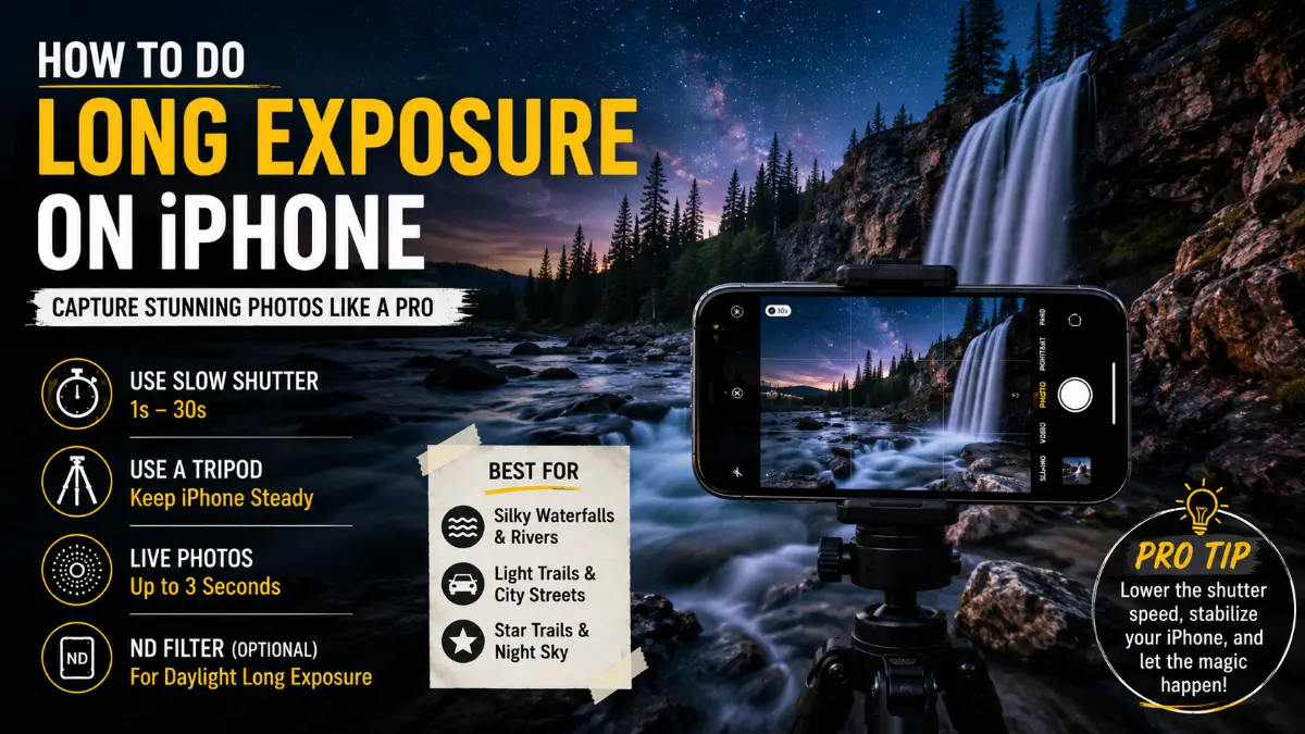 how to do long exposure on iphone