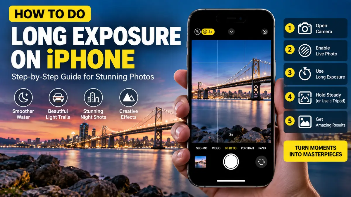 how to do long exposure on iphone