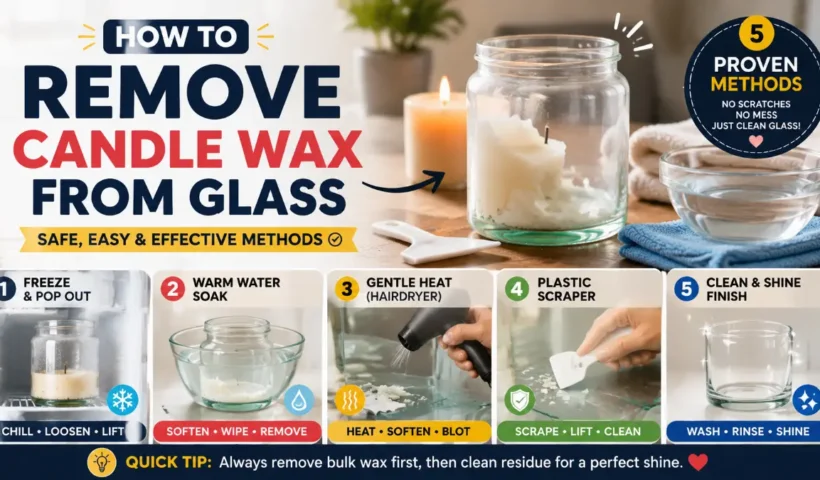 how to remove candle wax from glass