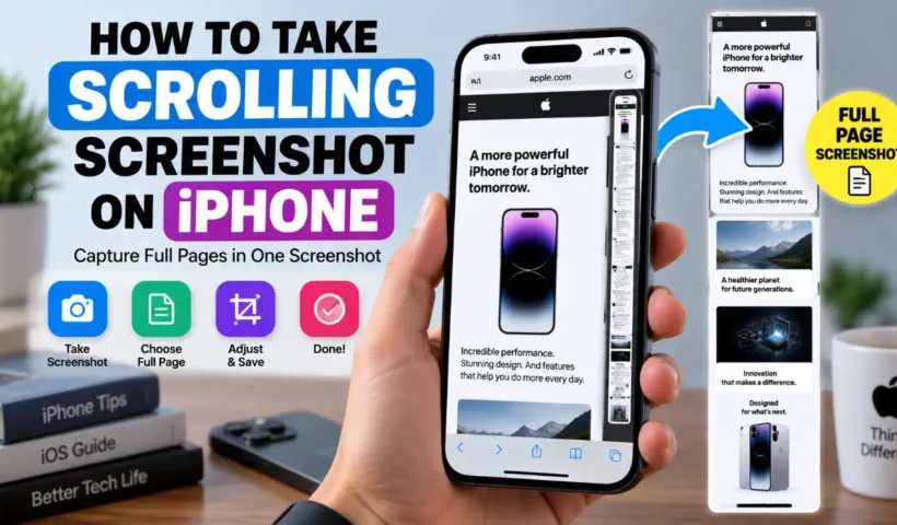 how to take scrolling screenshot iphone